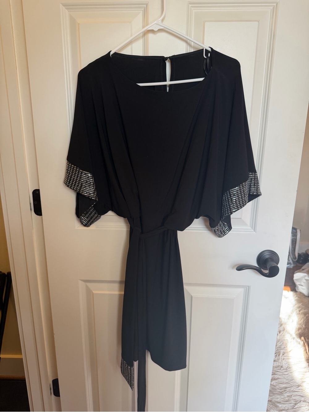 Jessica Howard Black Evening Dress with Subtle Shine